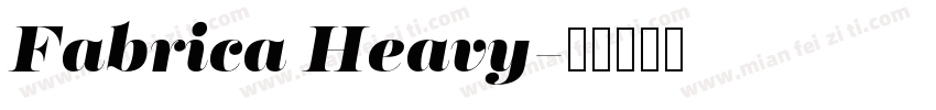 Fabrica Heavy字体转换